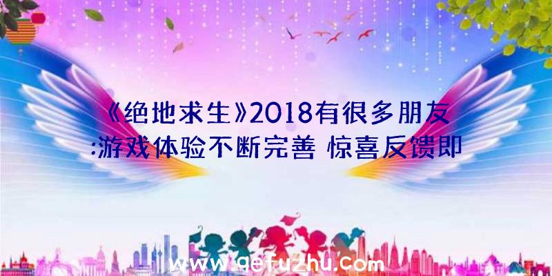 《绝地求生》2018有很多朋友:游戏体验不断完善